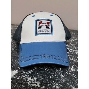 Harvey Building Products SnapBack Trucker Hat Cap Adult Adjustable Blue Mens